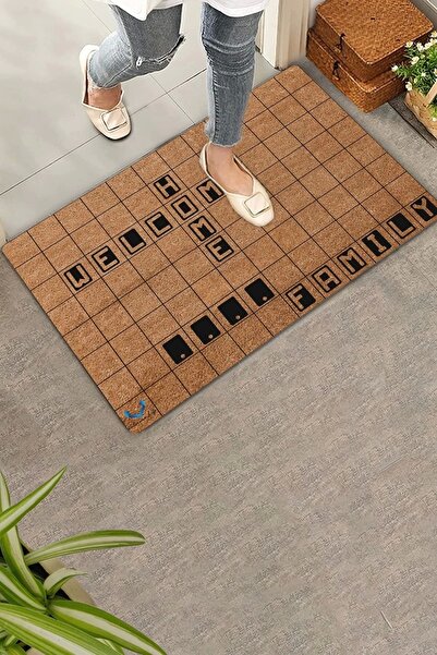 Valerine Life Scrabble Welcome Home - Personalized, Name and Family Door Mat 45x70cm