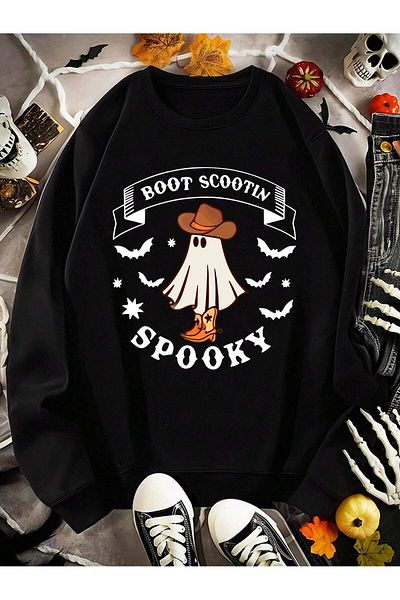 Pink Sky Ghost Spook Halloween Front Printed Unisex Oversize Sweatshirt1 Hoodie