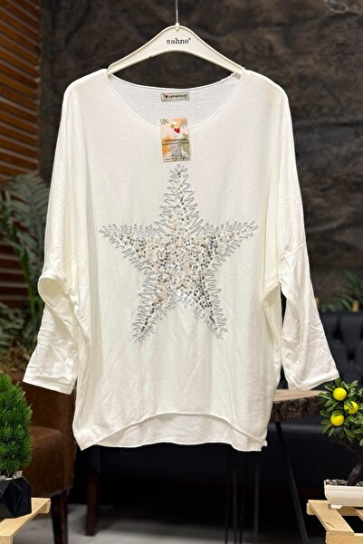 sahnemoda Звездна блуза с качулка и големи ръкави, внос