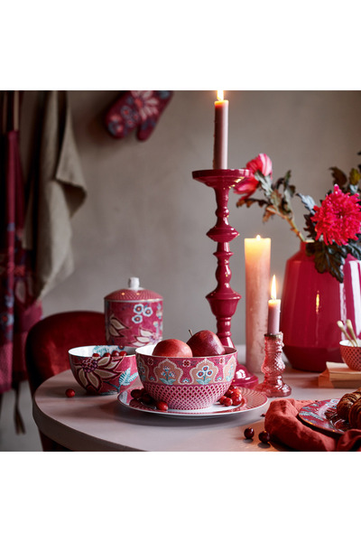 Pip Studio Flower Festival Kırmızı Porselen Kase 18 Cm