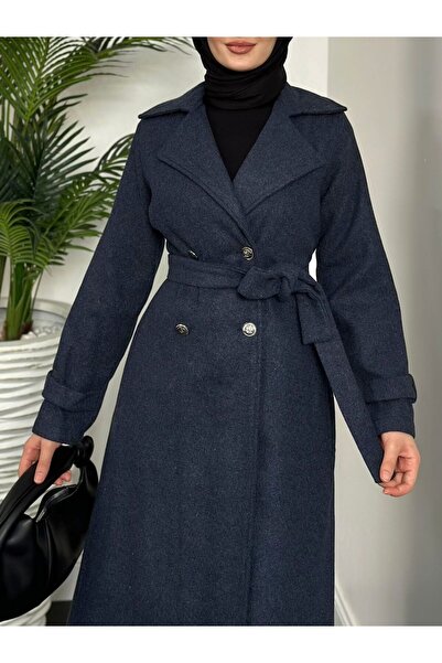 Modamorfo Kruvaze Yaka Düğmeli Kaşe Kap -laci