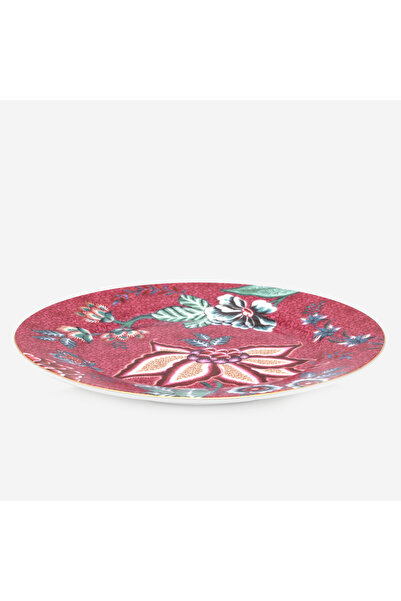 Pip Studio Flower Festival Kırmızı Porselen Pasta Tabağı 17 Cm