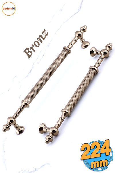 Badem10 Spruce Metal 224 mm - 22.4 cm Furniture Kitchen Drawer Cabinet Cabinet Handle Handle Handles