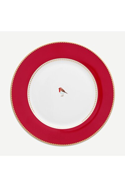 Pip Studio Love Birds Kırmızı Porselen Yemek Tabağı 26,5 Cm