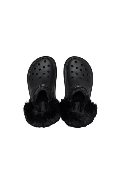 Crocs Women's Black Stomp Lined Slippers