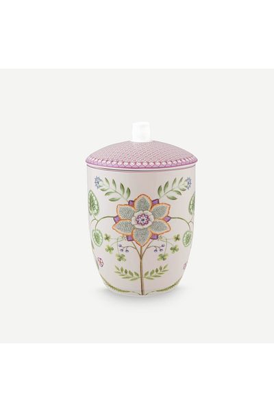 Pip Studio Lily & Lotus Purple Porcelain Storage Box 1500 ml