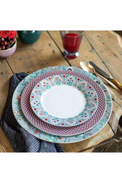 Pip Studio Flower Festival Mavi Porselen Kahvaltı Tabağı 21 Cm