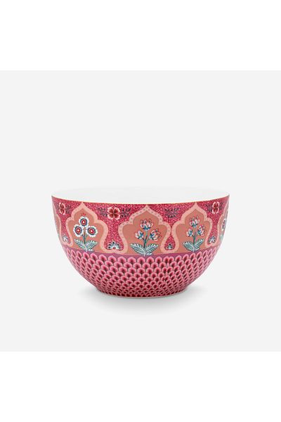 Pip Studio Flower Festival Red Porcelain Bowl 18 Cm