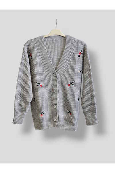 ENDAMIM 4-Button Short Knitwear Cardigan