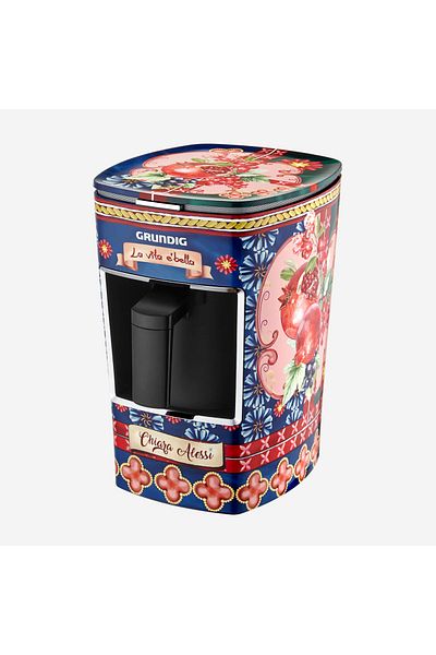 CHIARA ALESSI Grundig La Vita E Bella Red Blue Turkish Coffee Maker