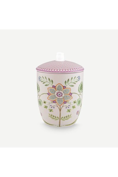 Pip Studio Lily & Lotus Purple Porcelain Storage Box 1500 ml