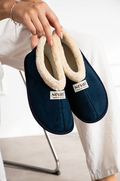 TREND AYAKKABI Navy Blue Home Booties