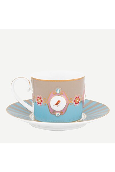 Pip Studio Love Birds Mavi Haki Porselen Çay Fincanı 200 ml