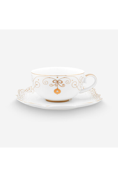 Pip Studio Royal Gold White Beyaz Porselen Çay Fincanı 225 Ml