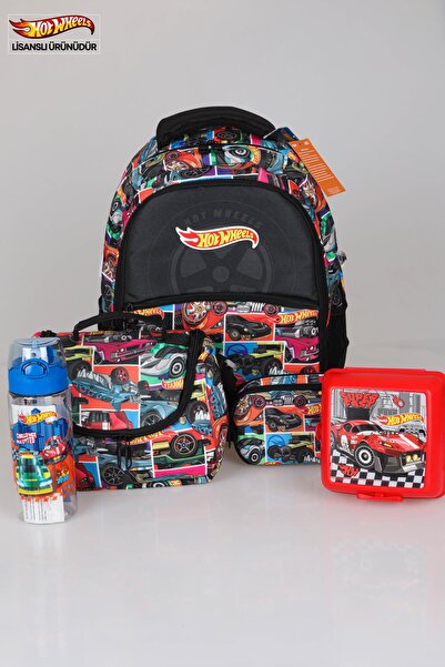 HOT WHEELS Dekomus Ile Yeni Sezon Lisanslı Okul,beslenme,kalem Çantası Ile Ma...