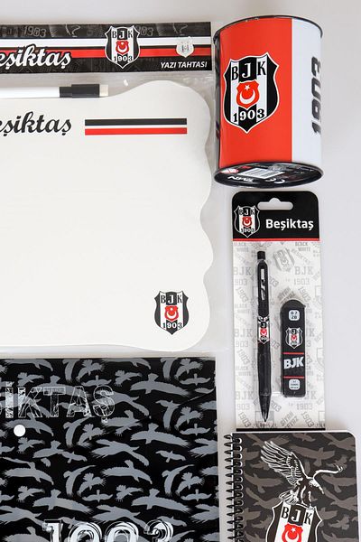 Beşiktaş New Season Licensed Besiktas Fence File - Memo Pad, Writing Board, Money Box, Tip Pen and Tip Set