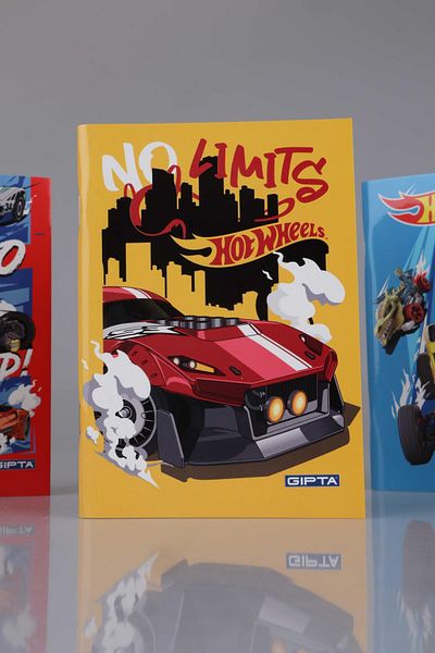 HOT WHEELS Blocnotes cu dungi Hot Wheels A6 cu licență pentru sezonul nou