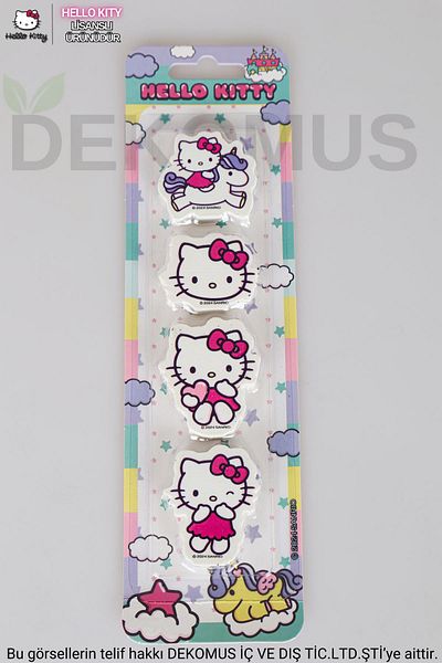 Hello Kitty New Season Licensed 4-piece Decomus Eraser Set