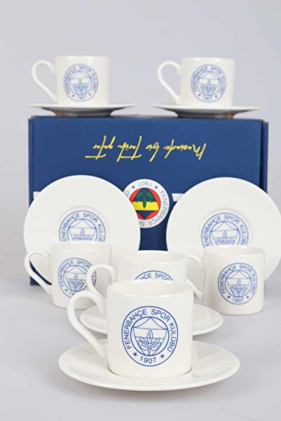 Fenerbahçe LİSANSLI FENERBAHÇE 6 KİŞİLİK TÜRK KAHVESİ FİNCAN TAKIMI