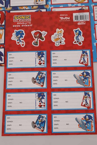 Disney ΜΕ ΑΔΕΙΑ SONIC 24 ΤΕΜΑΧΙΑ ΣΧΟΛΙΚΗ ΕΤΙΚΕΤΑ