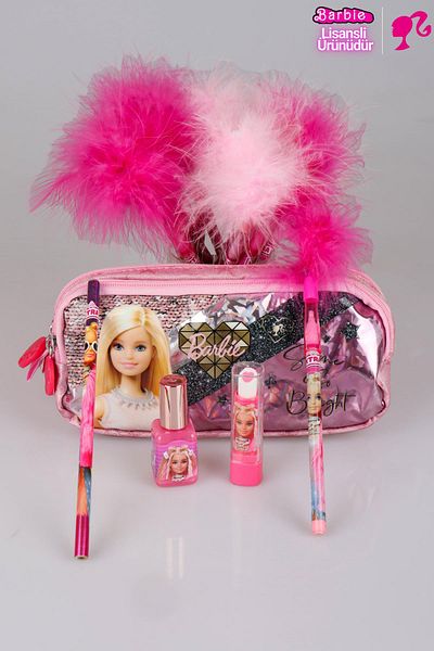 Barbie Barbie Mysterious Pariltilar Collection - Pencil Bag, Pencil, Pencil with Eraser, Lipstick Eraser