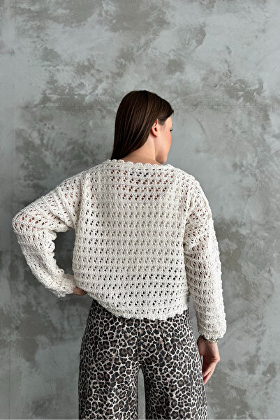 macharel jeans Pulover de damă, cu modele în relief, ajurat, de sezon