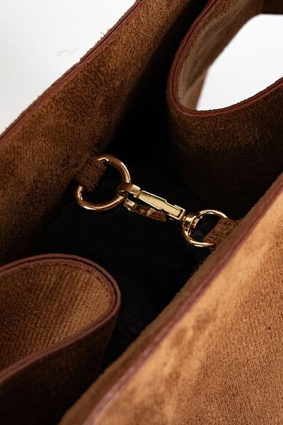 minebag Women's Handbag - Suede Dose Tan