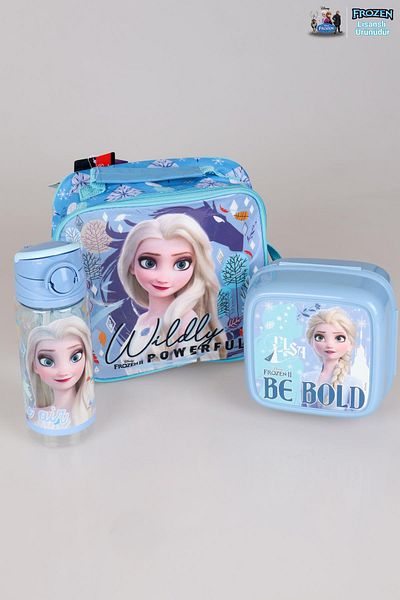 ELSA DEKOMUS Licențiat „Blue Frozen Elsa Frozen Collection” - Cutie de prânz, recipient de prânz și 500
