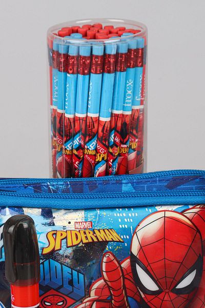 SPIDERMAN Spiderman Licensed 2 Pieces Pencil and Rocket Eraser - Double Bias