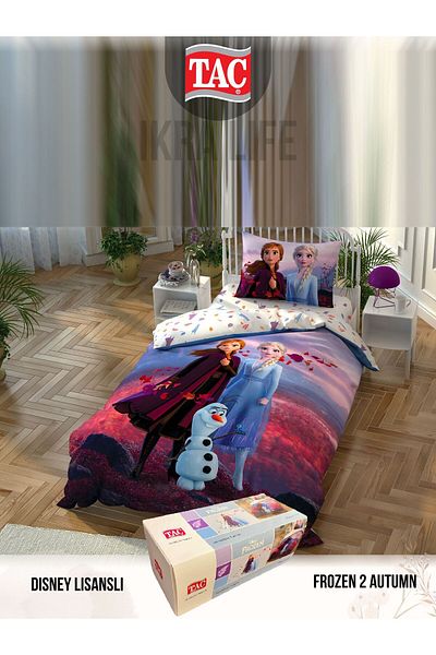 Taç Disney Frozen 2 Autumn Licensed Cartoon Heroes Cotton Bedding Set