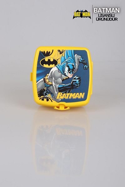 Batman مجموعة طعام باتمان المرخصة مع وعاء التغذية وصندوق فرشاة الأسنان وقارورة تريتان 3 قطع
