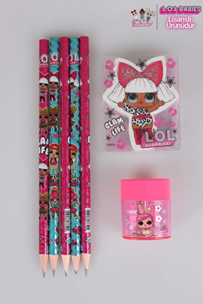 L.O.L. SURPRISE LİSANSLI L.O.L. SURPRISE 5 ADET KURŞUN KALEM,1 ADET KALEMTRAŞ...