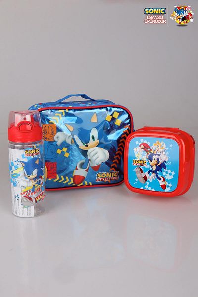 Sonic Noul sezon - Set de nutriție specială Sonic cu licență, pungă, recipient și mâncare cu balon de 500 ml
