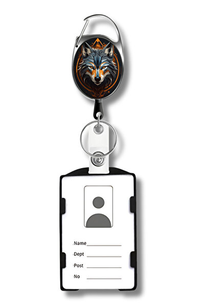 excarpin Suport pentru carduri cu guler Yoyo cu carcasă din oțel premium Wolf...