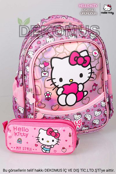 Hello Kitty New Season Licensed - 'The Shimmering World' Special Collection School Bag and Pencil Bag