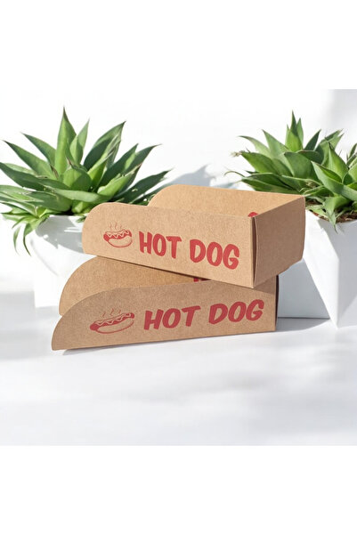ecenplast Hot Dog Kutusu Kraft 100 Adet