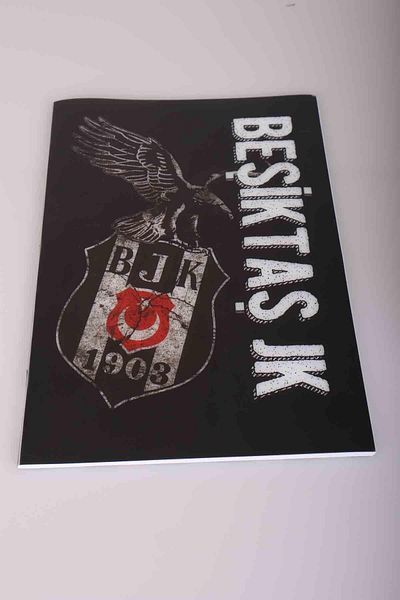 Beşiktaş Licensed Checkered A4 PP Cover 60 Sheets Notebook