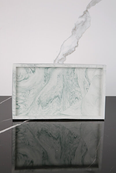 betonmall Mermer Desenli Beton Sunum Tabağı Dekoratif Sunumluk Sunum Tepsisi 15x25 Cm