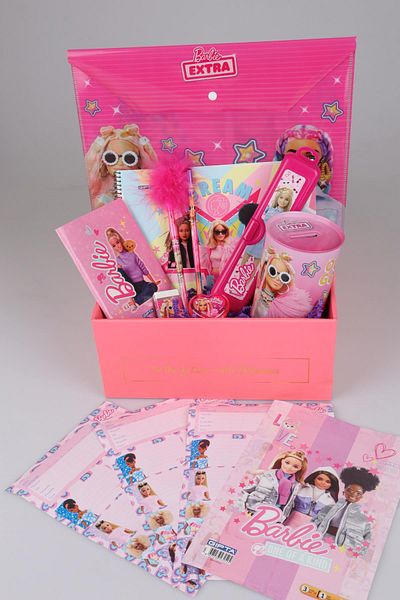 Barbie "Pink Love" New Season Licensed Barbie Stationery/School Set - DEKOMUS Special Boxed