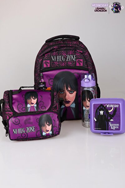 WEDNESDAY Yeni Sezon Lisanslı Full Okul Çantası,kalem Çantası,beslenme Çantas...