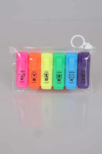 Piano Neon Color Mini Highlighter Set of 6
