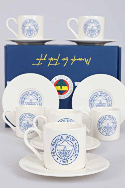 Fenerbahçe LİSANSLI FENERBAHÇE 6 KİŞİLİK TÜRK KAHVESİ FİNCAN TAKIMI