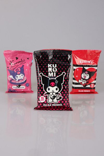 kuromi New Season Licensed 3 Pieces Decomus Wet Wipes