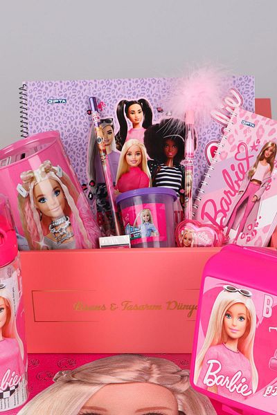 Barbie Decomus Licensed Flask - Feathered Snap-On Pencil, Feeding Cover and Feeding Bowl