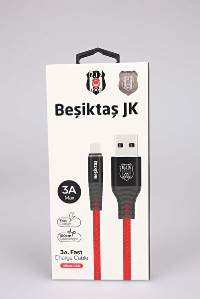 Beşiktaş Lisanslı Samsung Uyumlu Data Sarj Kablosu Kbl-1903 3a Micro Usb 1m (...