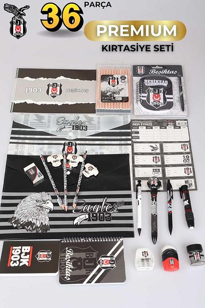 Beşiktaş LICENSED CIFTLE 36 PIECES PREMIUM STATIONERY SET