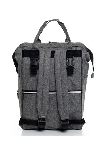 Sahra Stain Resistant Waterproof Mother Baby Care Backpack with Thermal Bottle Compartment and Hanger Apparatus