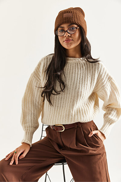 İKLİM LİFE Πλεκτό πουλόβερ με λαιμόκοψη