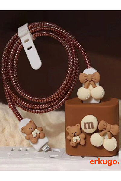 Genel Markalar iPhone 18/20 W Şarj Cihazı Uyumlu 5 Parça Şarj Koruma Seti, Ka...