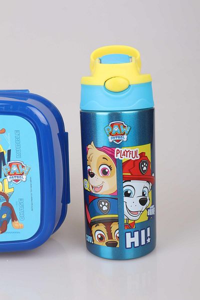 PAW PATROL DEKOMUS LICENSED PAW PATROL STEEL Flask 500 ML AND DOUBLE-LAYER FEEDING BOWL SET